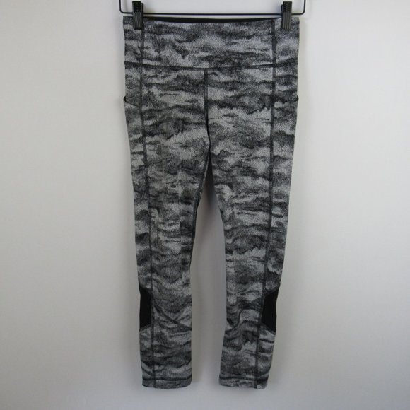 Lululemon Pace Rival Crop 19" Power Luxtreme Suited Jacquard Black White sz 4 - Picture 1 of 9